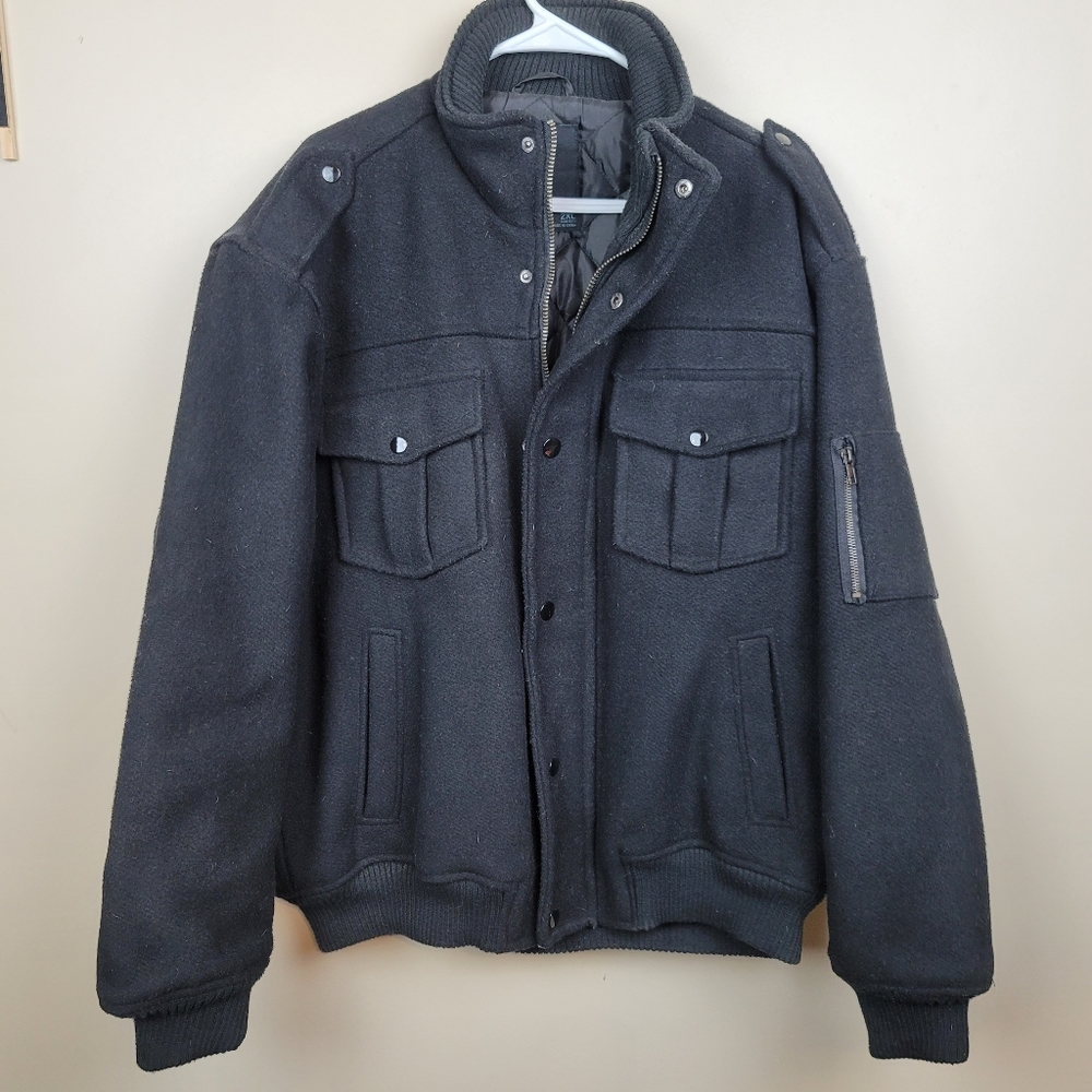 Jordan Craig Mens 2X Black Wool Blend Coat